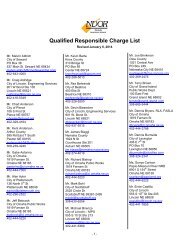 Qualified Responsible Charge List - Nebraska Department of Roads