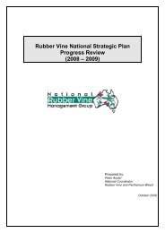 Rubber Vine National Strategic Plan Progress ... - Weeds Australia