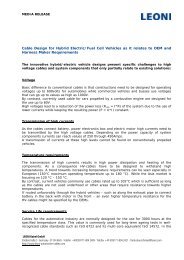 Cable Design for Hybrid Electric/Fuel Cell Vehicles as it relates to ...