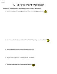 PowerPoint Ch. 3 & 4 Worksheet