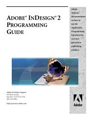 Adobe InDesign 2 Programming Guide - Adobe Partners