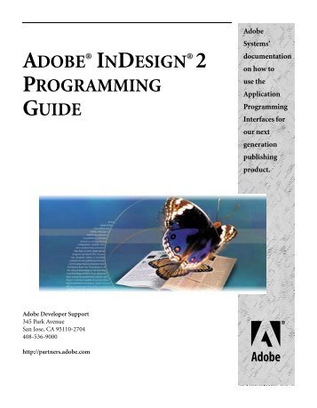 Adobe InDesign 2 Programming Guide - Adobe Partners