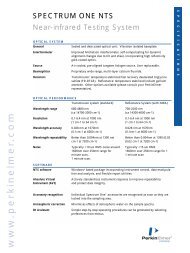 Spectrum One NTS: Near-infrared Testing Systems - PerkinElmer
