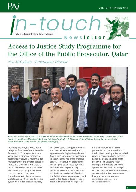 Read PAI intouch newsletter Spring 2010 - Public Administration ...