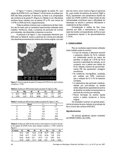 Visualizar PDF - Tecnologia em Metalurgia, Materiais e Mineração