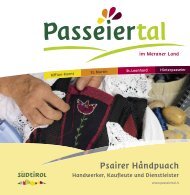 Psairer Håndpuach - Tourismusverein Passeiertal