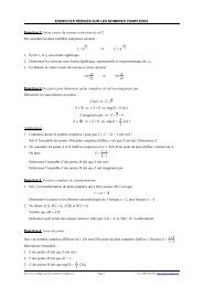 Exercices rédigés sur les nombres complexes
