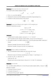 Exercices rÃ©digÃ©s sur les nombres complexes