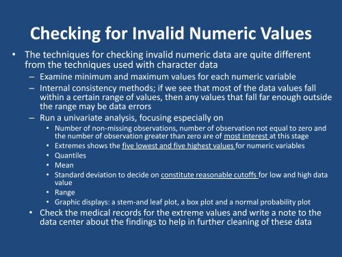 data consistency, completeness and cleaning - The INCLEN Trust