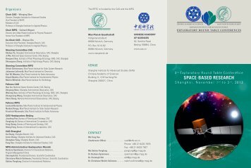SPACE-BASED RESEARCH - Max-Planck-Gesellschaft