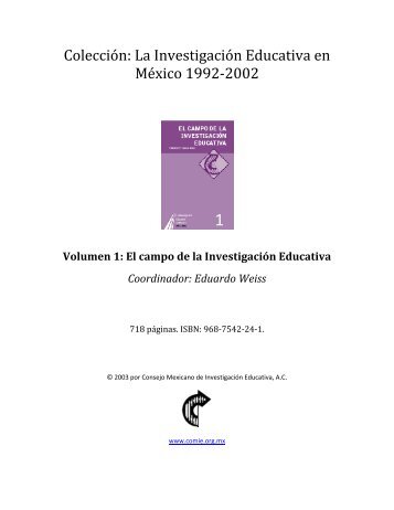 Texto completo - Consejo Mexicano de InvestigaciÃ³n Educativa, AC