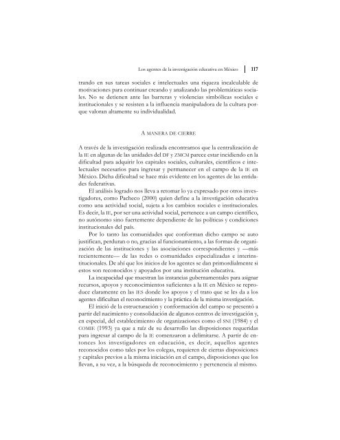 Texto completo - Consejo Mexicano de InvestigaciÃ³n Educativa, AC