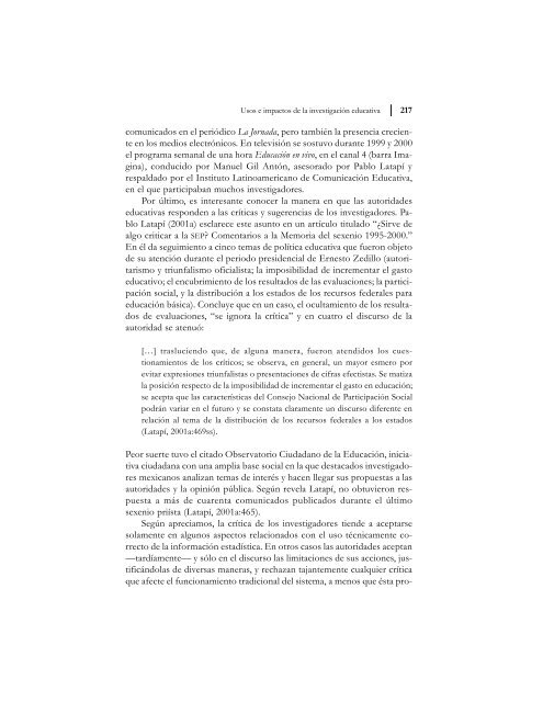 Texto completo - Consejo Mexicano de InvestigaciÃ³n Educativa, AC