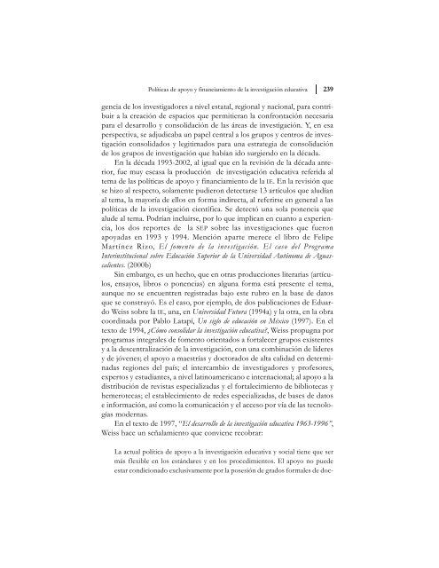 Texto completo - Consejo Mexicano de InvestigaciÃ³n Educativa, AC