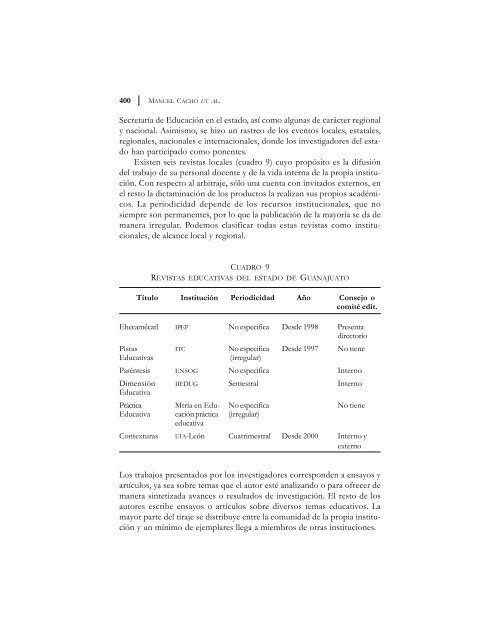 Texto completo - Consejo Mexicano de InvestigaciÃ³n Educativa, AC