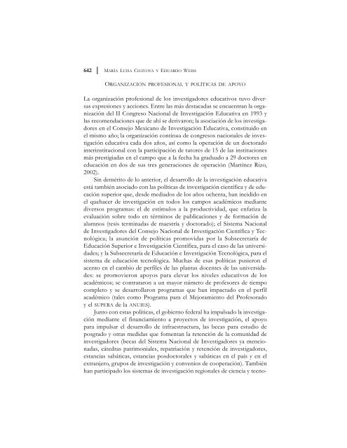 Texto completo - Consejo Mexicano de InvestigaciÃ³n Educativa, AC