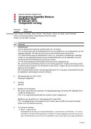 DB-verslag 5 februari 2013 - Stadsdeel Oost - Gemeente Amsterdam