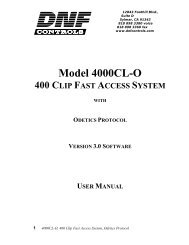 4000CL-O V3.0, 400 Clip Fast Access System using ... - DNF Controls