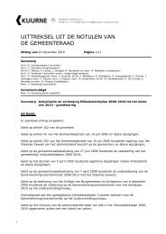 UITTREKSEL UIT DE NOTULEN VAN DE GEMEENTERAAD - Kuurne