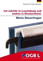 Ich arbeite in Luxemburg und wohne in Deutschland. Meine ... - OGBL