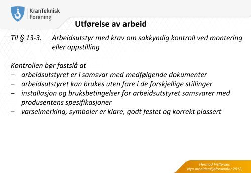 UtfÃ¸relse av arbeid