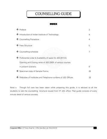 COUNSELLING GUIDE - Career Point