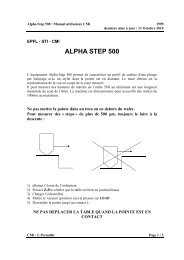 ALPHA STEP 500 - CMI - EPFL