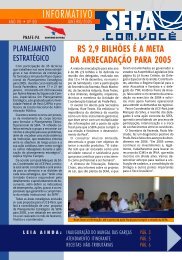 Informativo nÂº 80 - Janeiro - Sefa