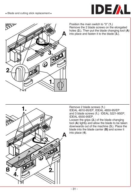 ideal 4850-95 ideal 4850-95ep ideal 5221-95ep ideal 6550 ... - Net