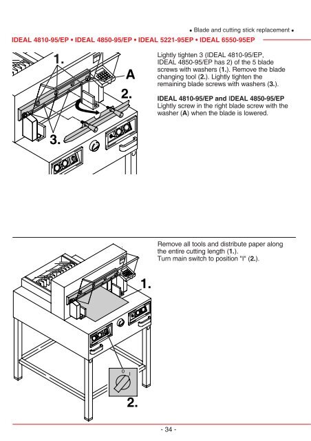 ideal 4850-95 ideal 4850-95ep ideal 5221-95ep ideal 6550 ... - Net