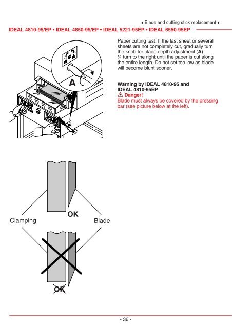 ideal 4850-95 ideal 4850-95ep ideal 5221-95ep ideal 6550 ... - Net