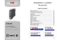 PROGRAMMABlE f/I - f/f CONVERTER PRecon ... - Omni Instruments