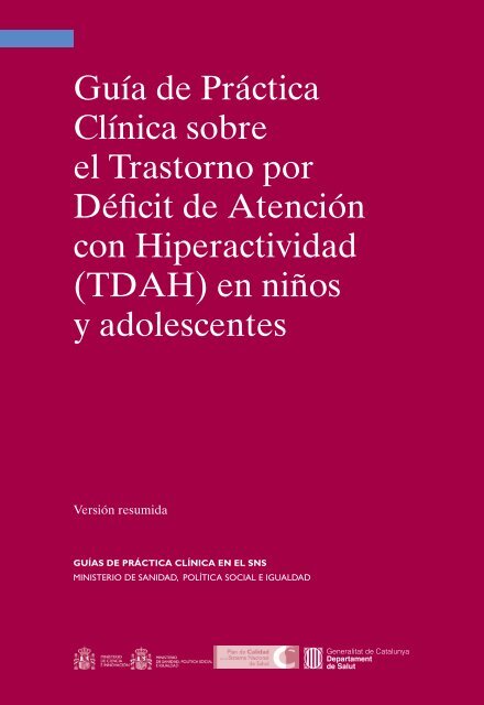 GPC sobre el TDAH (res.) - GuÃ­aSalud