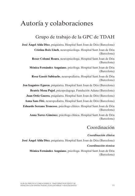 GPC sobre el TDAH (res.) - GuÃ­aSalud