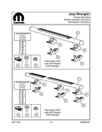 Jeep Wrangler Side Steps Installation Instructions - Jeep World