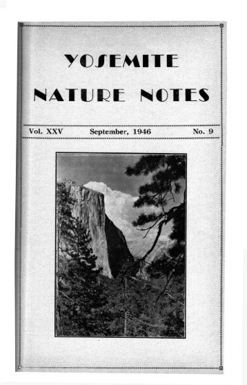 Vol . XXV September, 1946 No. 9 - Yosemite Online