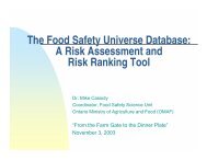 The Food Safety Universe Database: A Risk Assessment and Risk ...