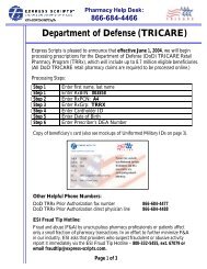 Department of Defense (TRICARE) - Express Scripts