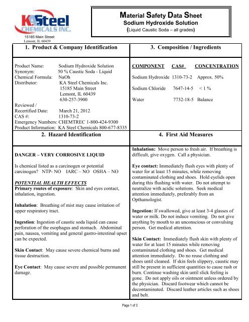 caustic soda grades