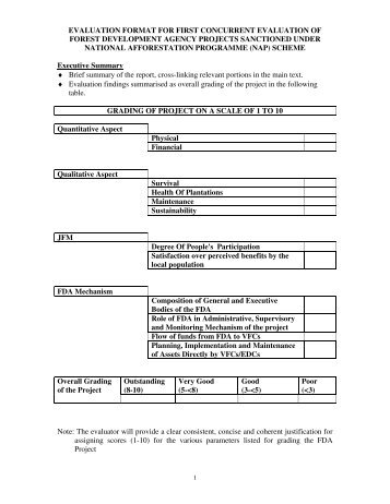 Format for First Concurrent Evaluation of Forest Development ...