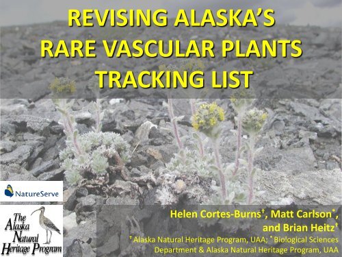 Ranking - Alaska Natural Heritage Program