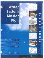 Water System Master Plan 2002 - the City of Beverly Hills