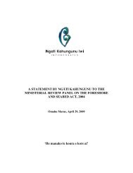 Ngati Kahungunu Foreshore and Seabed Submission to the Crown ...