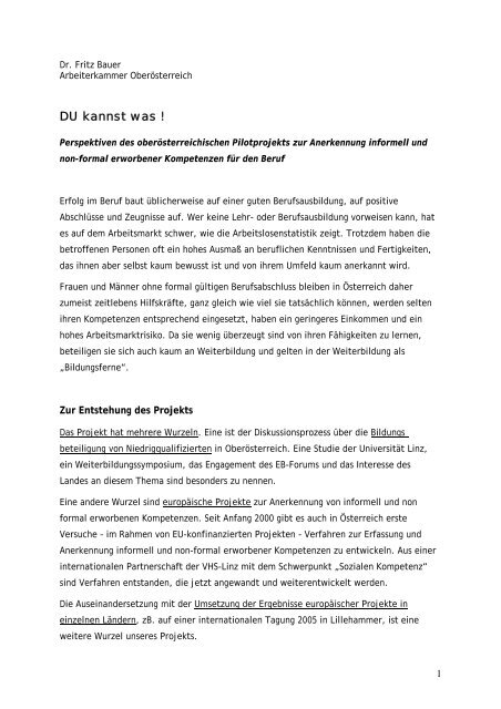 Referat v. Dr. Fritz Bau