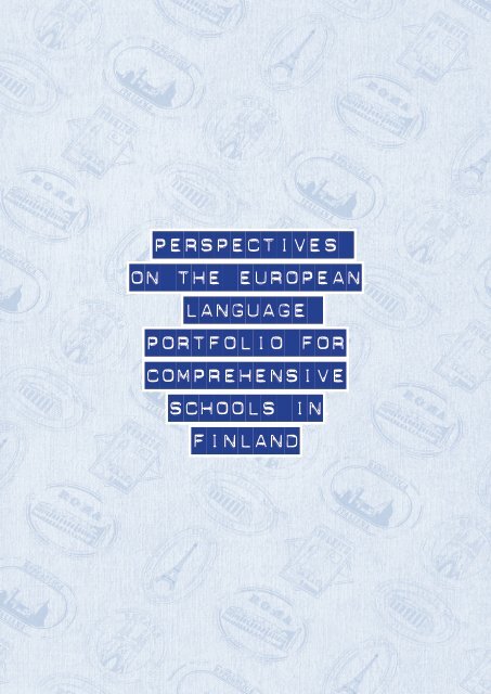 Perspectives on the European Language Portfolio for ... - Kielisalkku