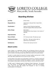 Boarding Kitchen - Loreto College