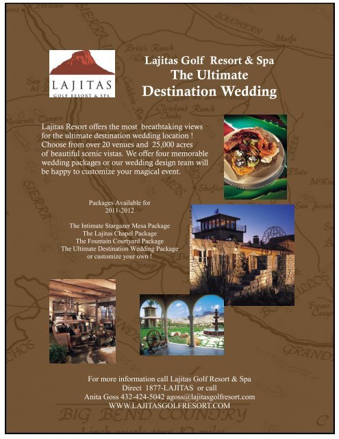 Destination Wedding Lajitas Golf Resort And Spa