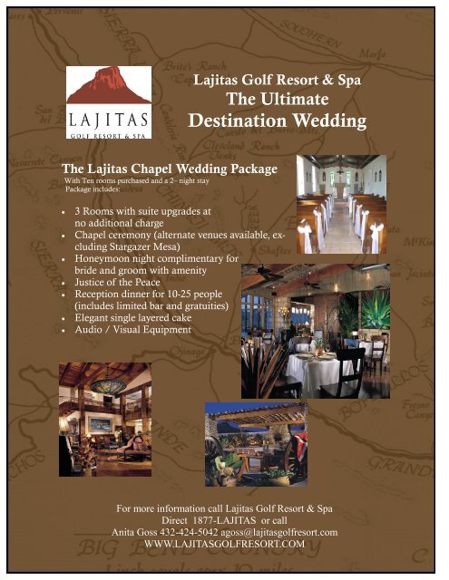 Destination Wedding - Lajitas Golf Resort and Spa