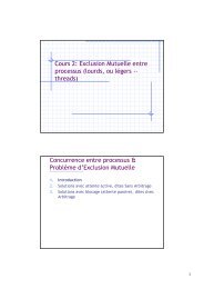 Probleme de l'exclusion mutuelle et outils pour la gerer