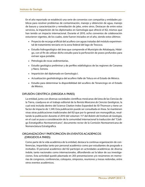 INSTITUTO DE GEOLOGÃA (IGl) - DirecciÃ³n General de PlaneaciÃ³n ...